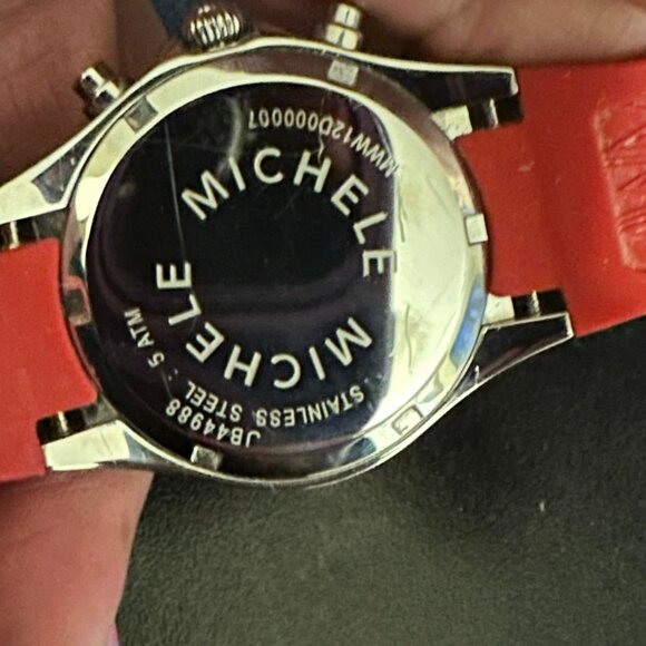 Michele Tahitian Jelly Bean Watch - Red (MWW12D000007) - BRAND NEW BATTERY - Picture 5 of 14